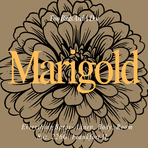 Marigold 8oz amber jar candle