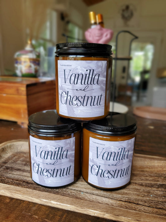 Vanilla and Chestnut 8oz Candle