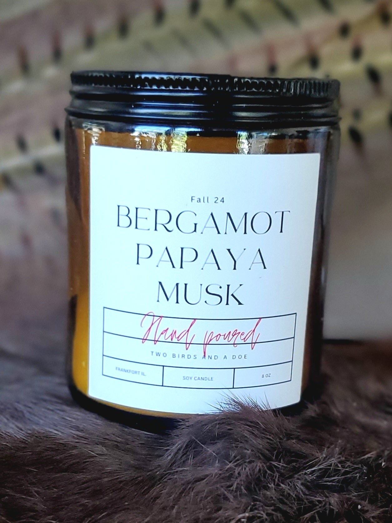 Bergamot Papaya Musk 8oz Candle