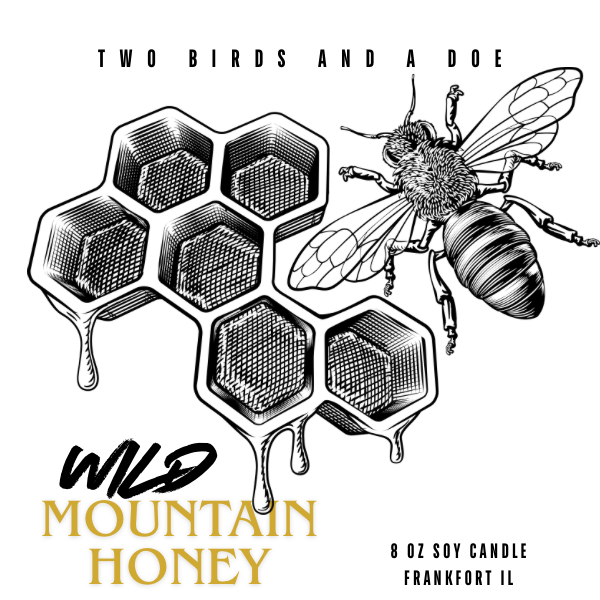 Wild honey 8oz amber jar candle