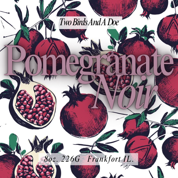 Pomegranate Noir 8oz amber candle