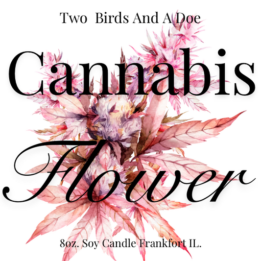 Cannabis flower ￼8oz amber jar candle
