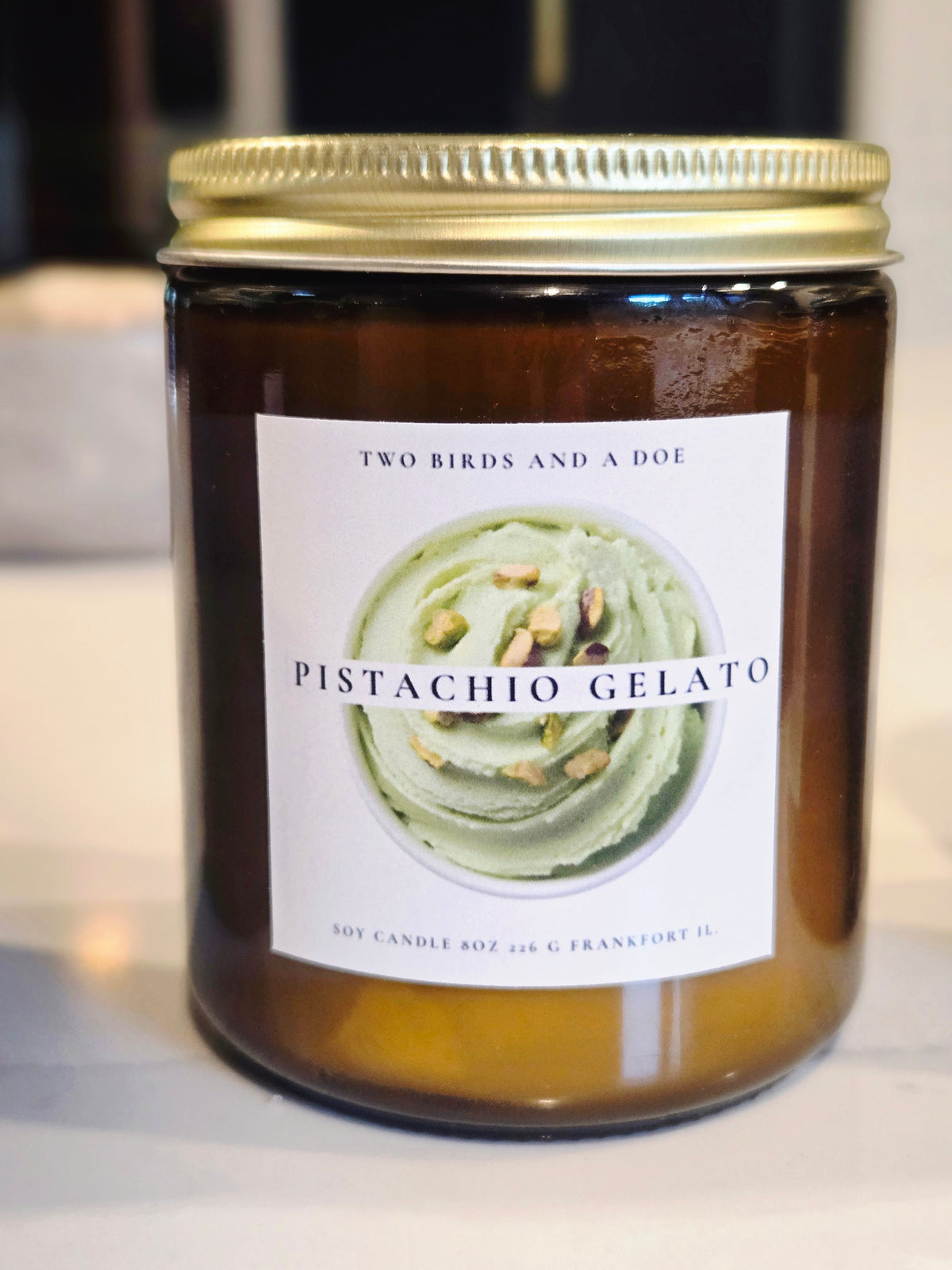 Pistachio gelato 8oz candle