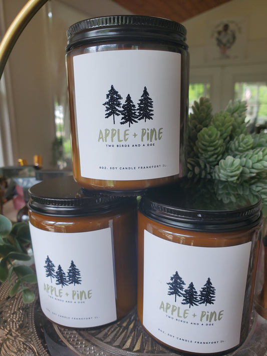 Apple and Pine 8oz. Candle
